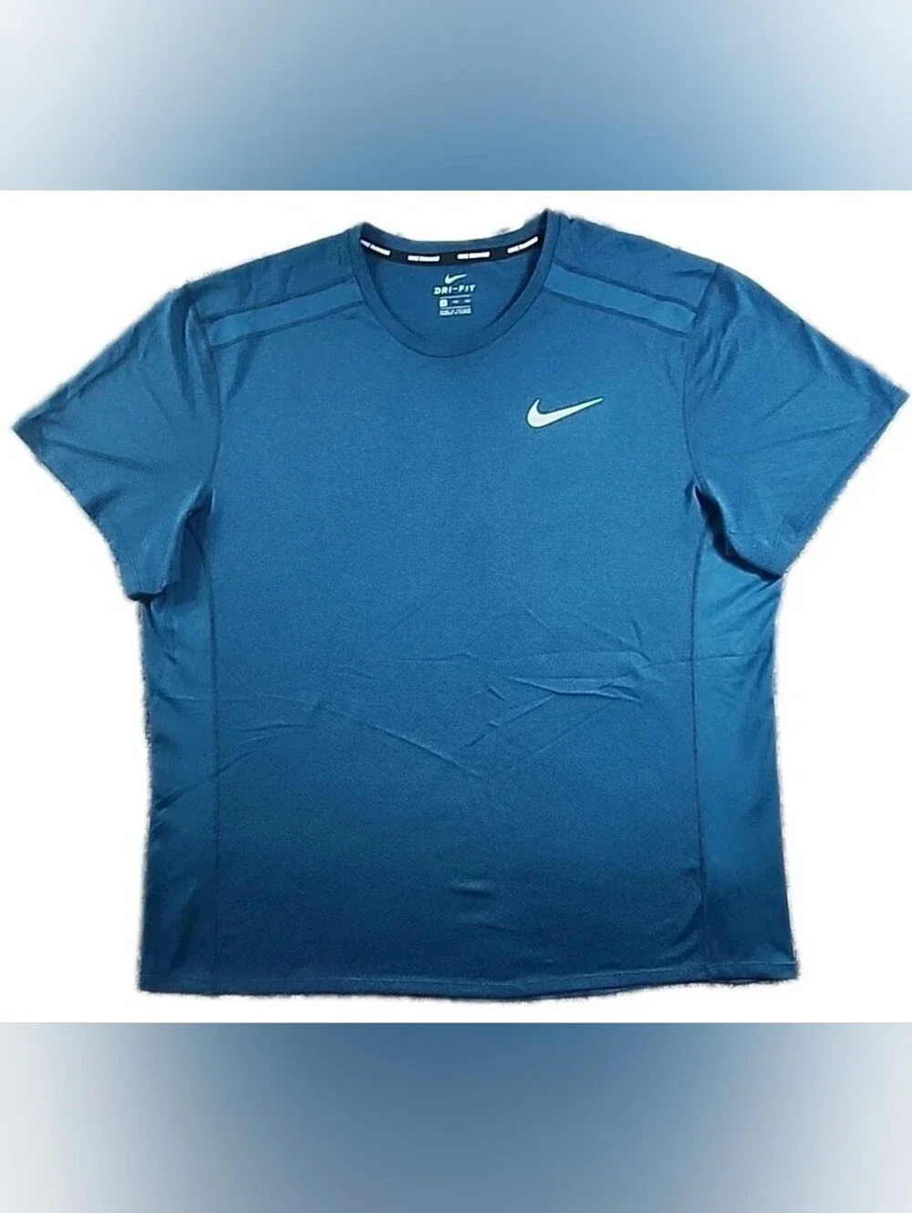 Nike Dri FIT Running Mens XXL Shirt Athletic Blue Dri-Fit